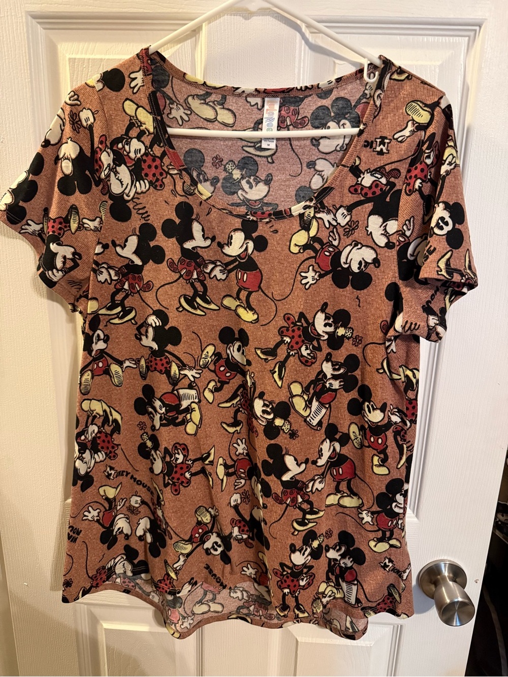 LuLaRoe Mickey and Minnie Print shirt